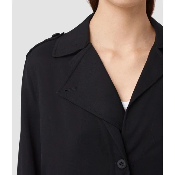 All Saints Kaiya Ink Blue Utility Jacket 4​​​​​ - Picture 9 of 10